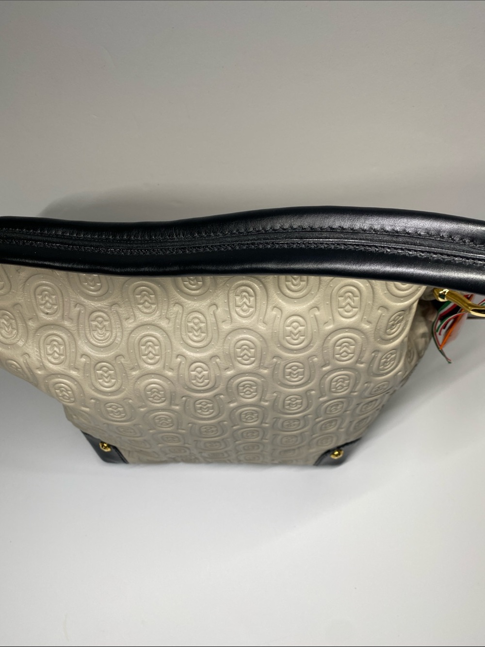 NWT Marino Orlandi Hobo-Cream and Black - Picture 2 of 11